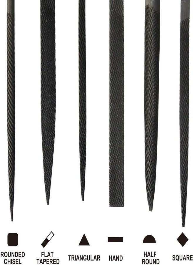 WULF 6-Piece Steel Needle File Set | Precision Hand Files for Shaping, Cutting & Smoothing Wood, Metal, Glass, Plastic & Jewelry | Durable Craft & DIY Tool Kit for Home & Professional Use - Image 5